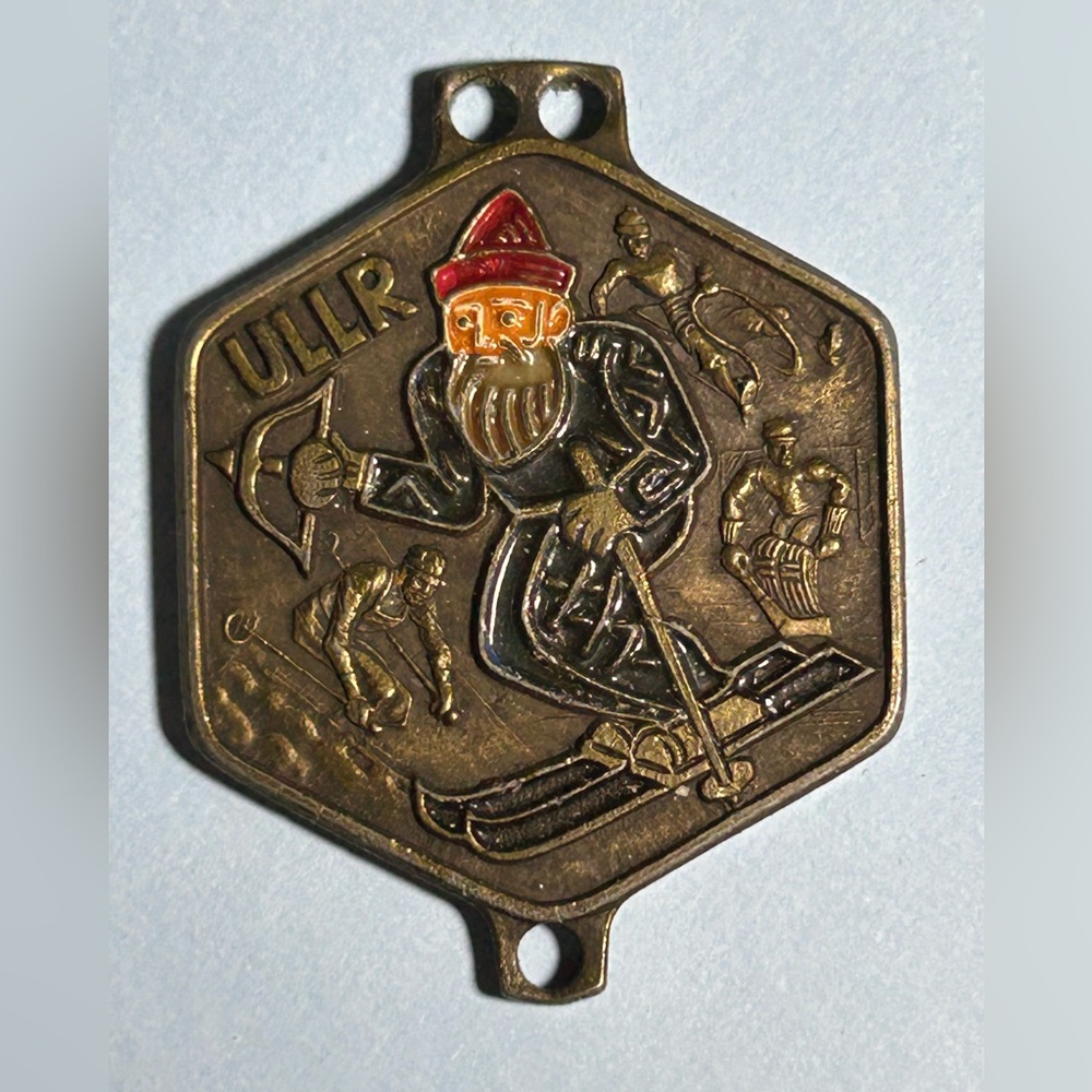 Vintage ULLR Ski Medal ,Winter ,Skiing,  Snow Protector